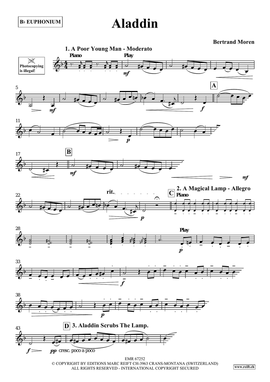 Aladdin Aladdin Euphonium scores gallery preview page 3