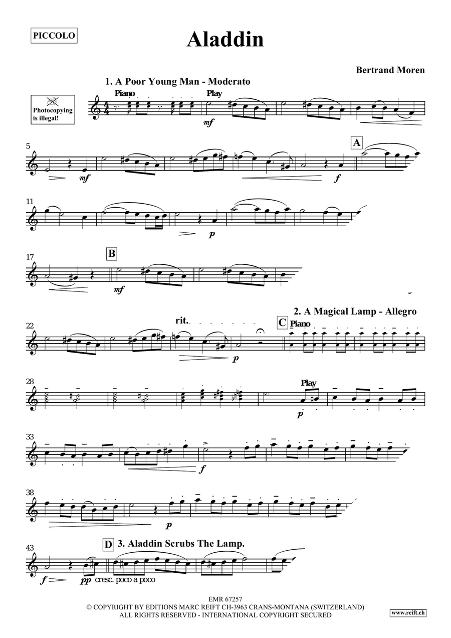Aladdin Aladdin Piccolo scores gallery preview page 3