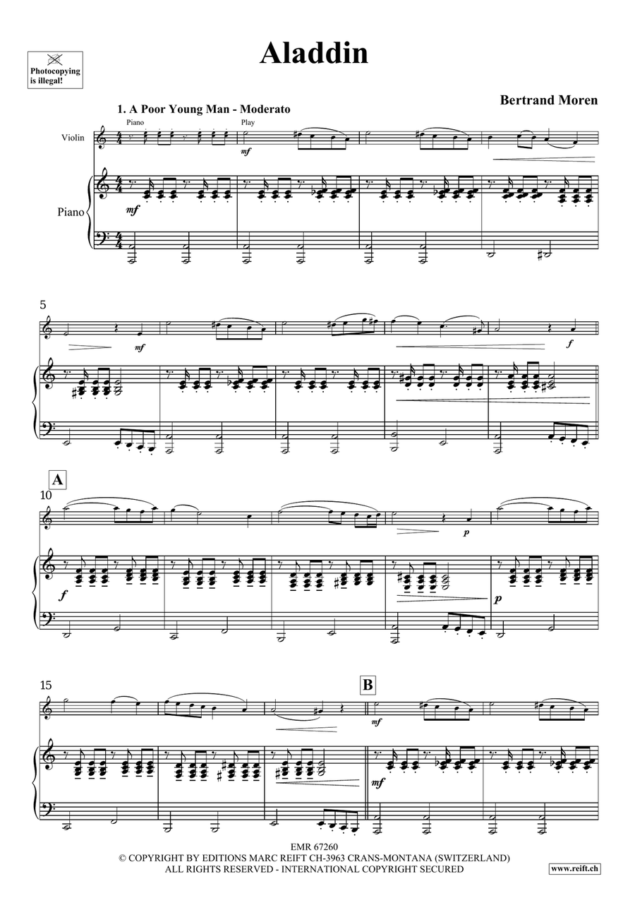 Aladdin Aladdin Violin Solo scores gallery preview page 4
