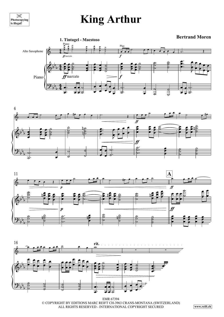 King Arthur King Arthur Alto Saxophone scores gallery preview page 5