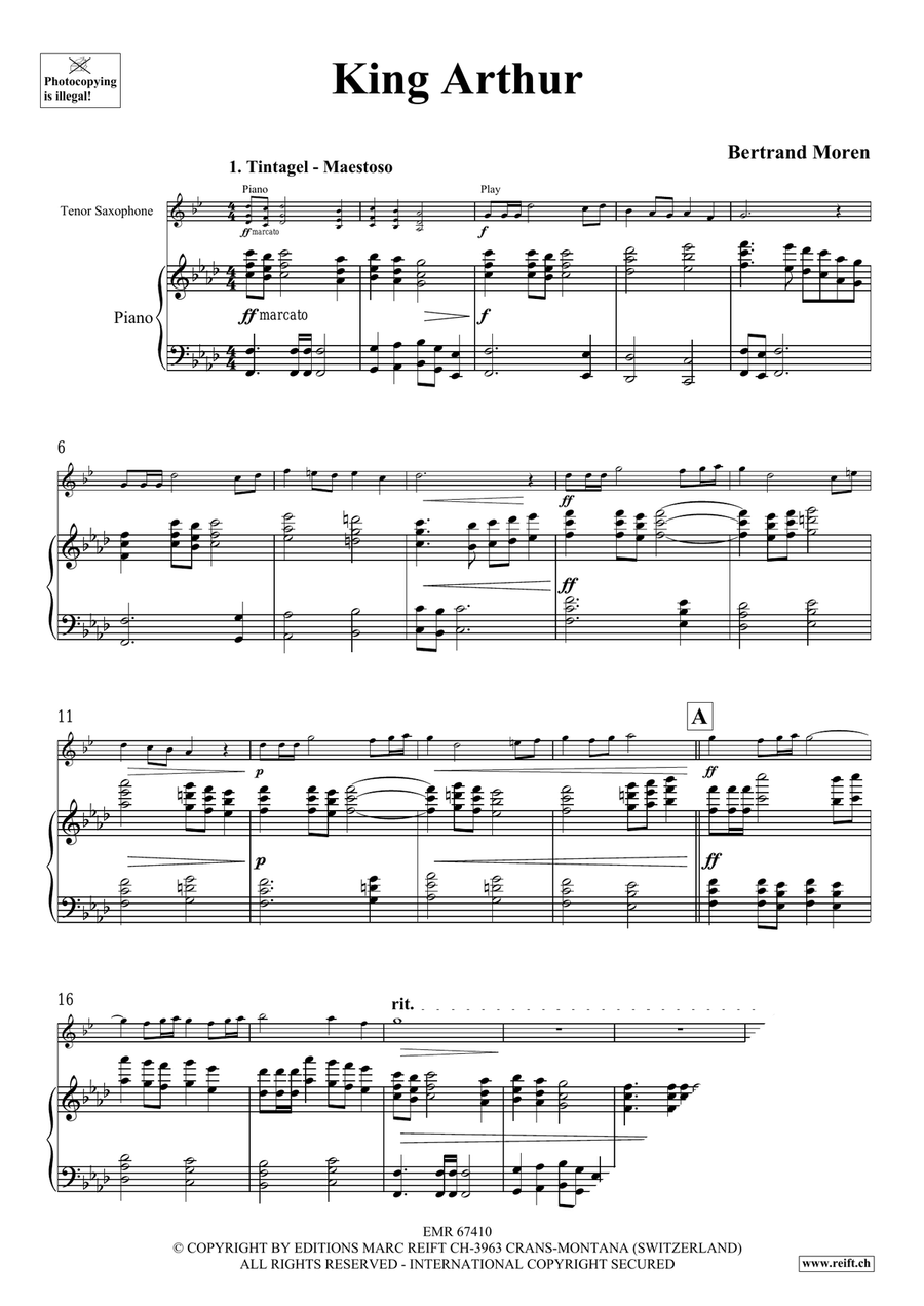 King Arthur King Arthur Tenor Saxophone scores gallery preview page 5
