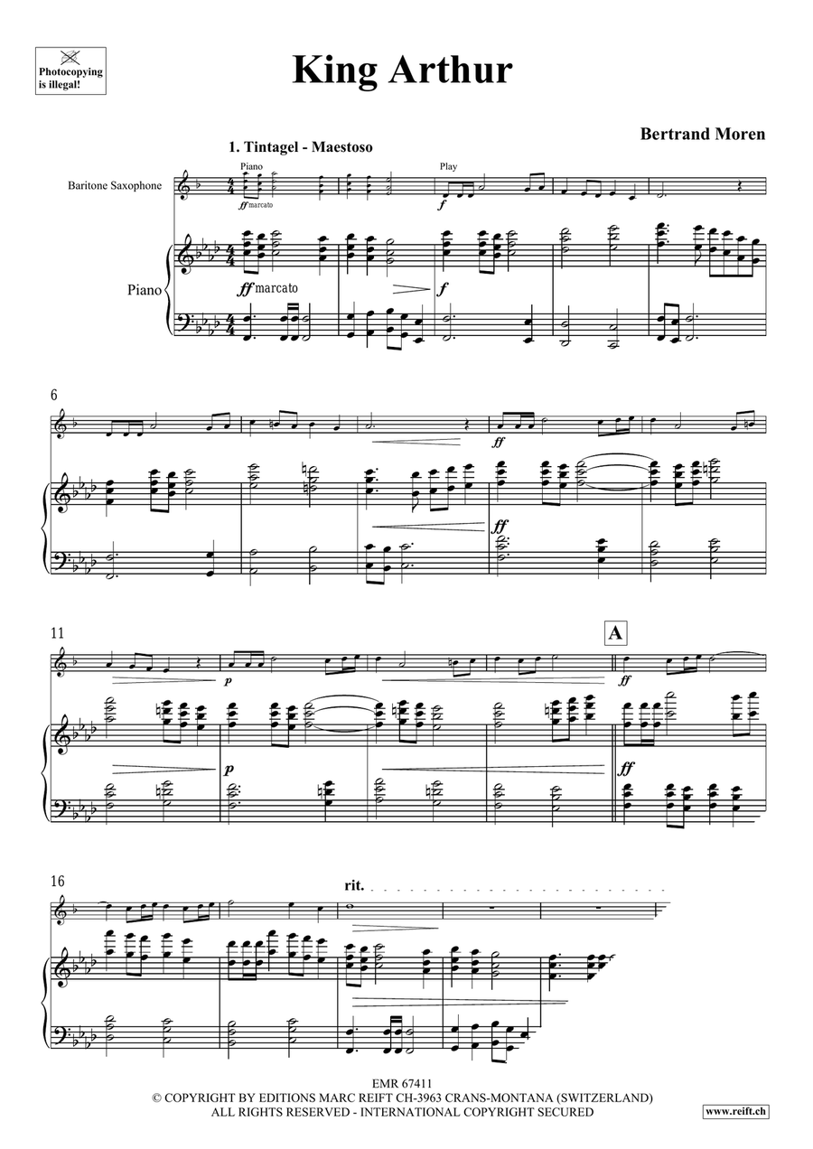 King Arthur King Arthur Baritone Saxophone scores gallery preview page 5