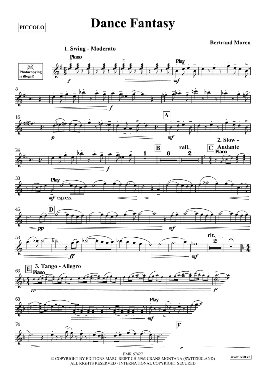 Dance Fantasy Dance Fantasy Piccolo scores gallery preview page 4
