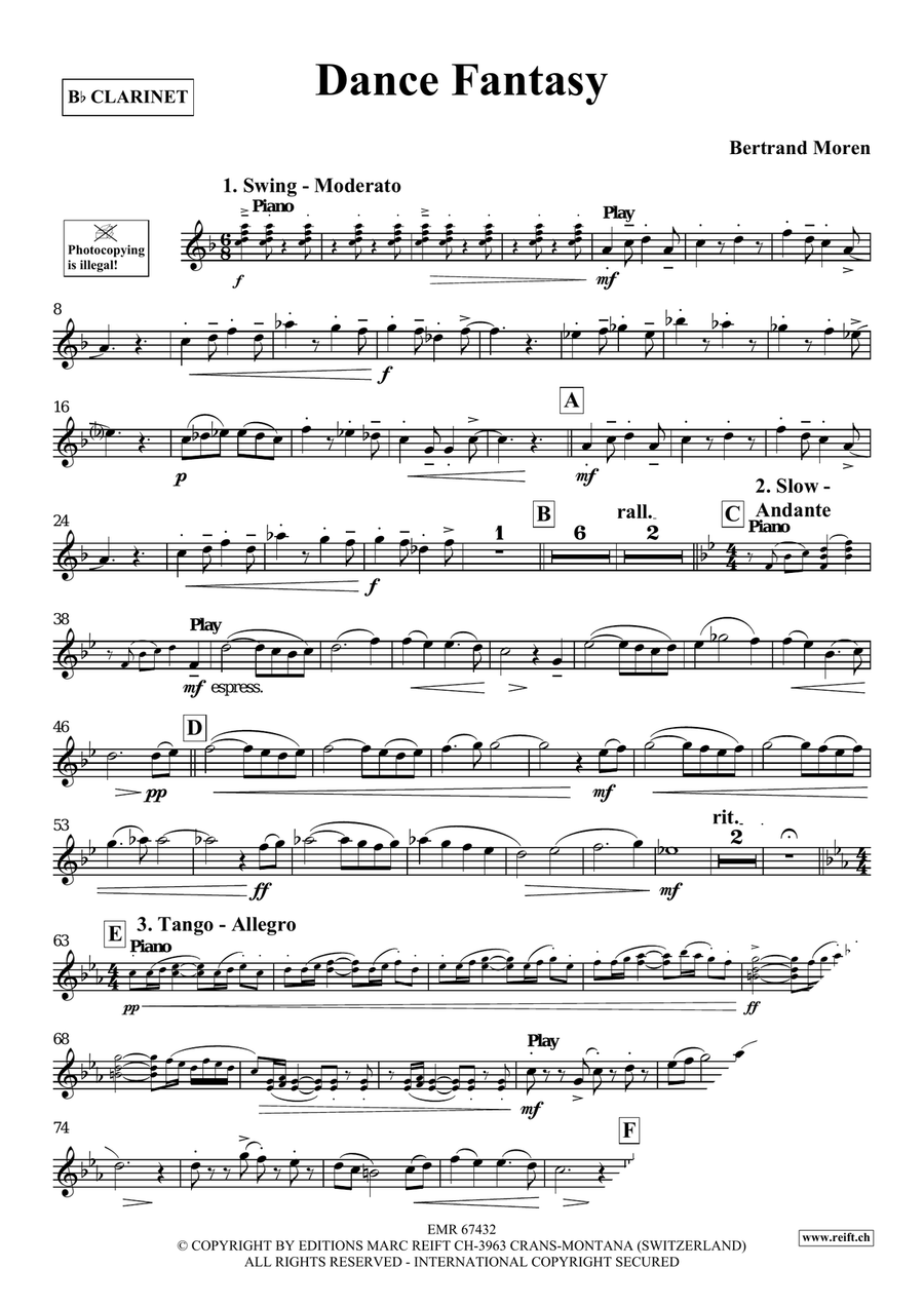 Dance Fantasy Dance Fantasy Clarinet Solo scores gallery preview page 4