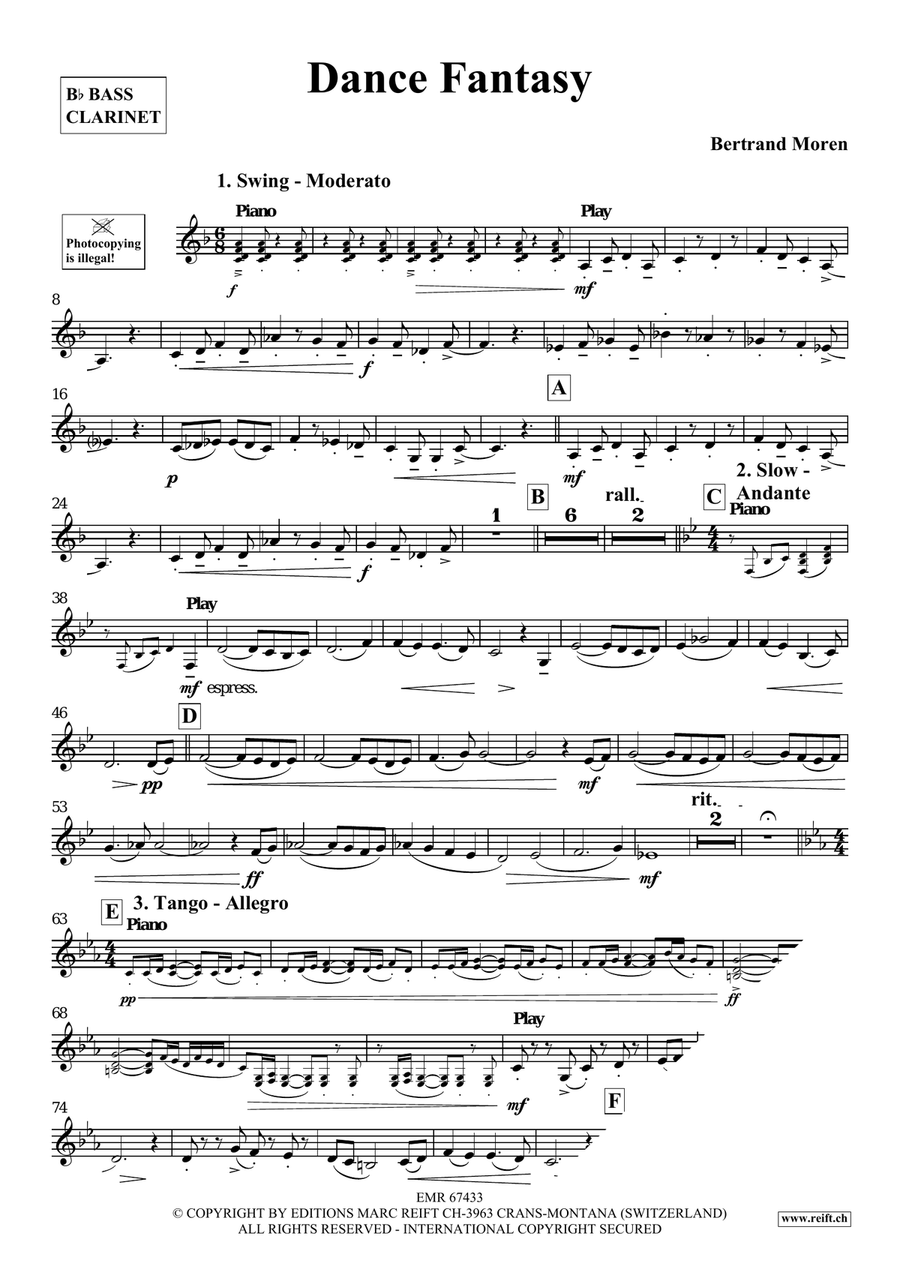 Dance Fantasy Bass Clarinet scores gallery preview page 4