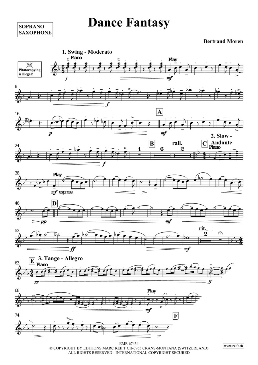 Dance Fantasy Dance Fantasy Soprano Saxophone scores gallery preview page 4