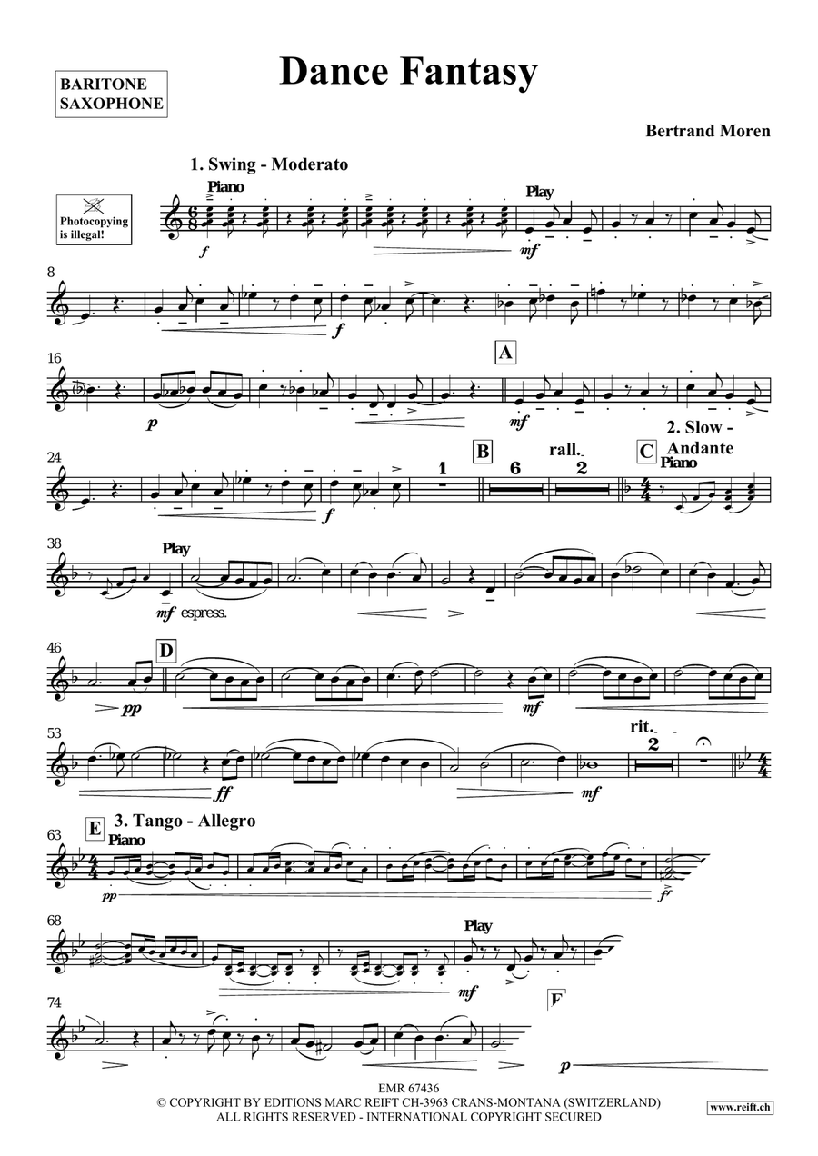 Dance Fantasy Dance Fantasy Baritone Saxophone scores gallery preview page 4