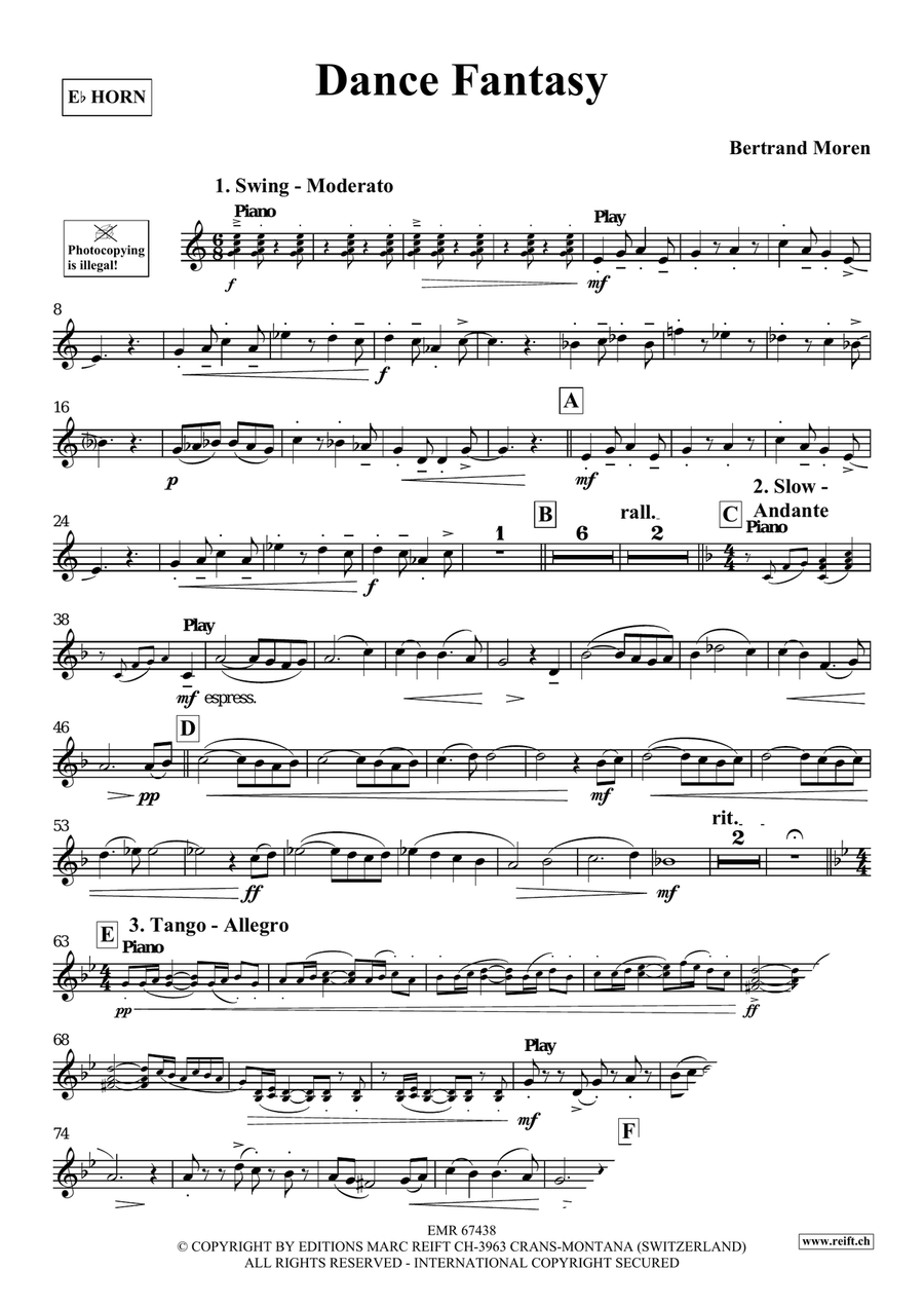 Dance Fantasy Dance Fantasy Horn scores gallery preview page 4