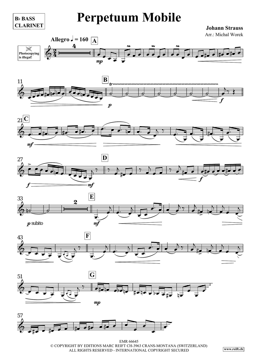 Perpetuum Mobile Perpetuum Mobile Bass Clarinet scores gallery preview page 3