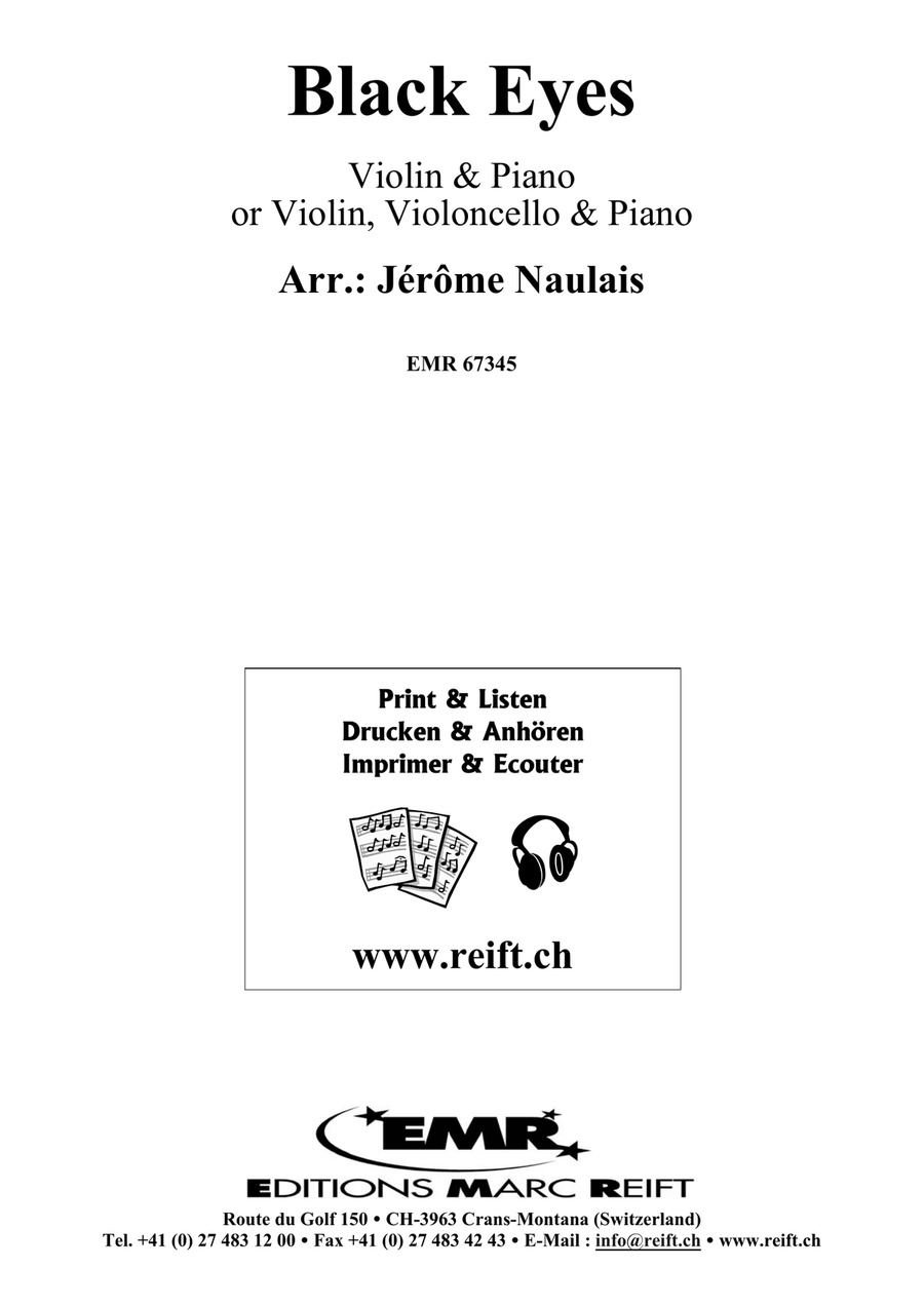 Black Eyes Black Eyes Piano Trio scores gallery preview page 2