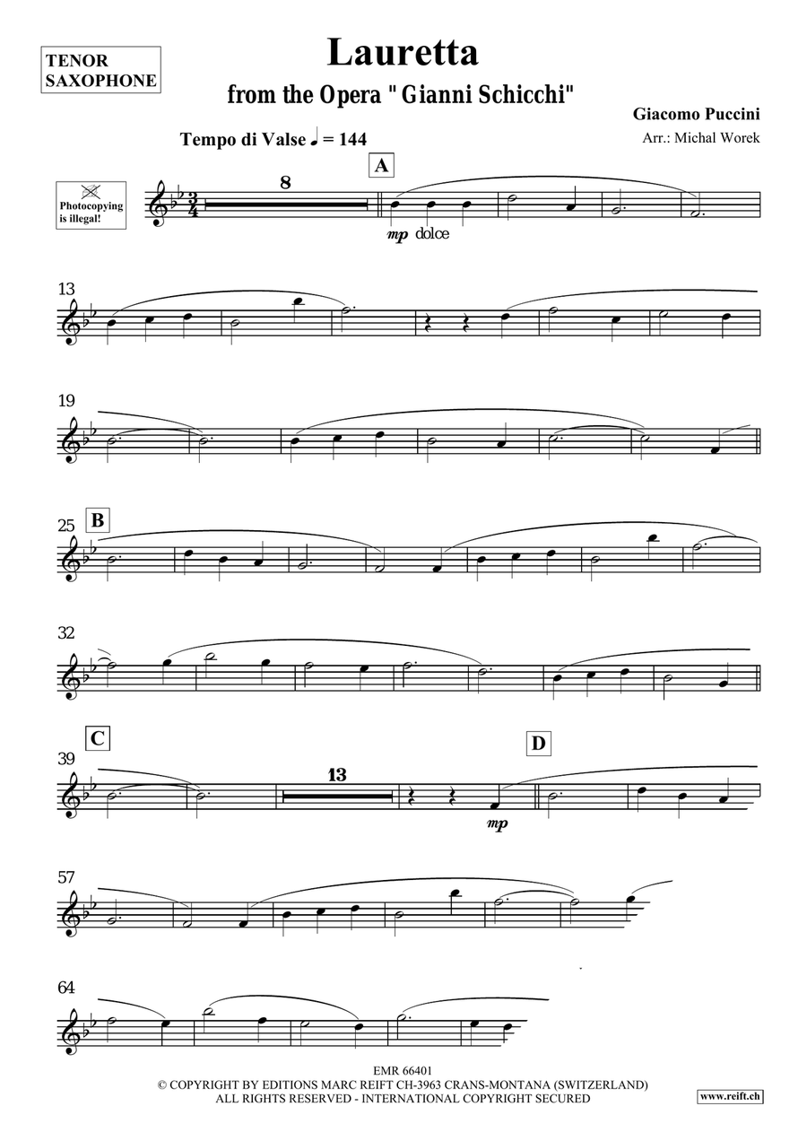 Lauretta Lauretta Tenor Saxophone scores gallery preview page 3