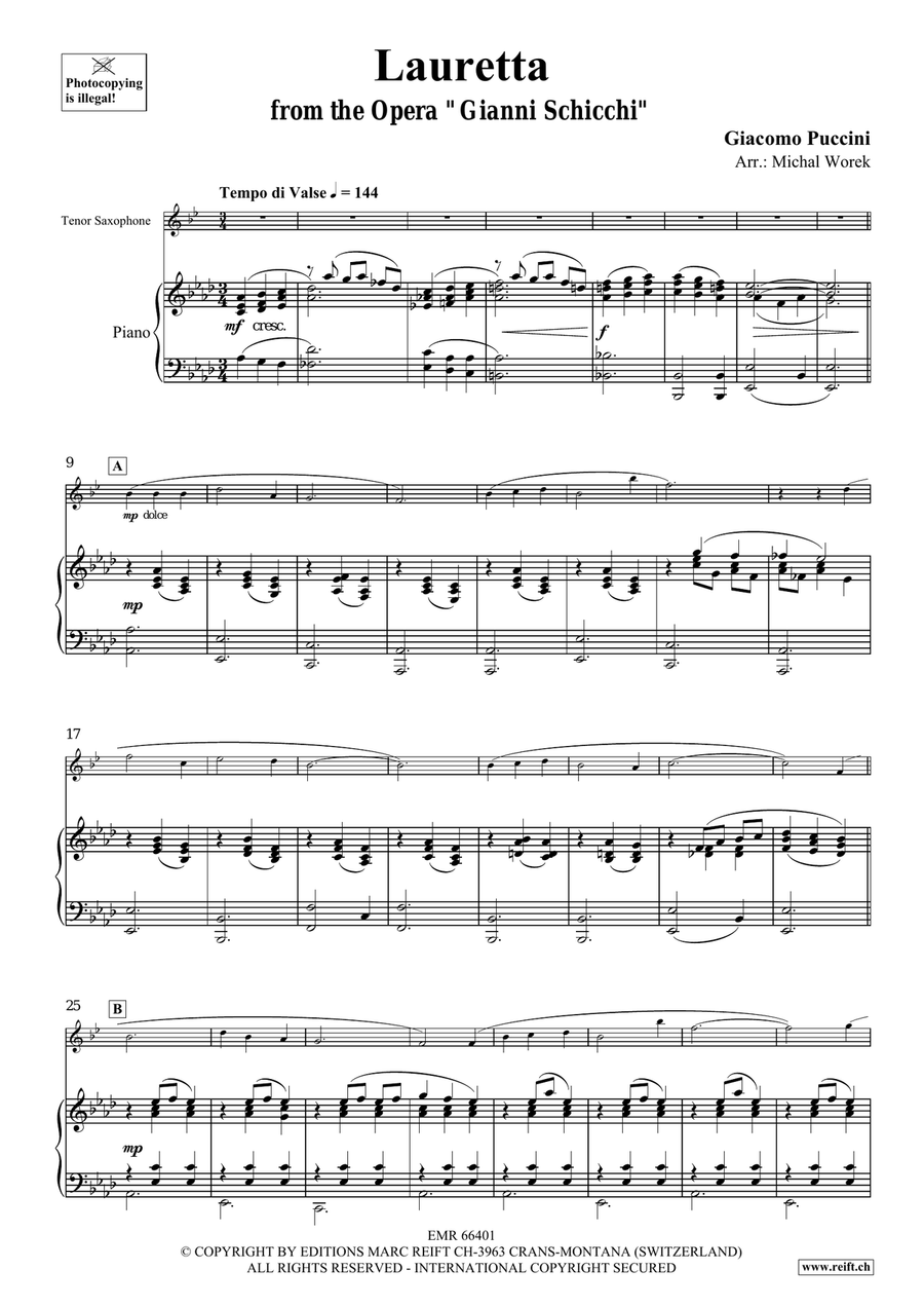 Lauretta Lauretta Tenor Saxophone scores gallery preview page 4