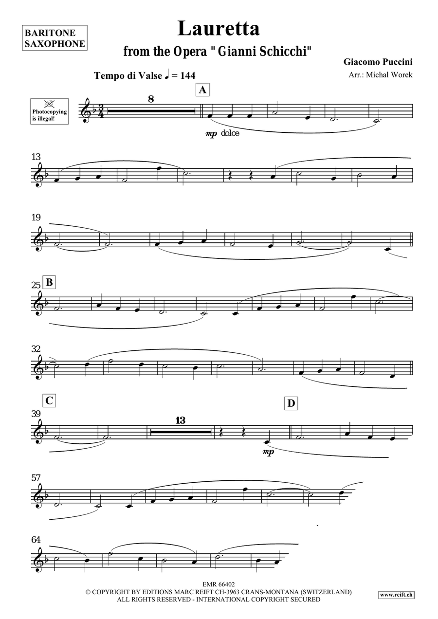 Lauretta Lauretta Baritone Saxophone scores gallery preview page 3