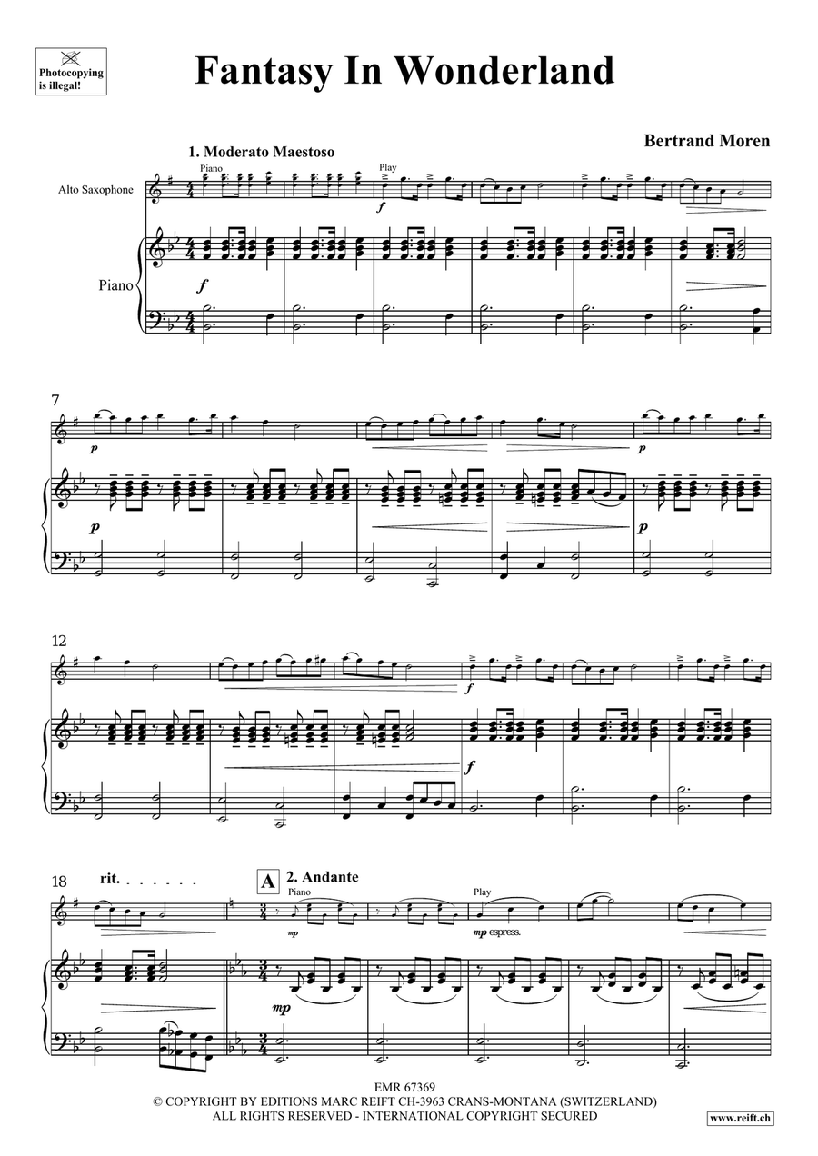 Fantasy In Wonderland Fantasy In Wonderland Alto Saxophone scores gallery preview page 5