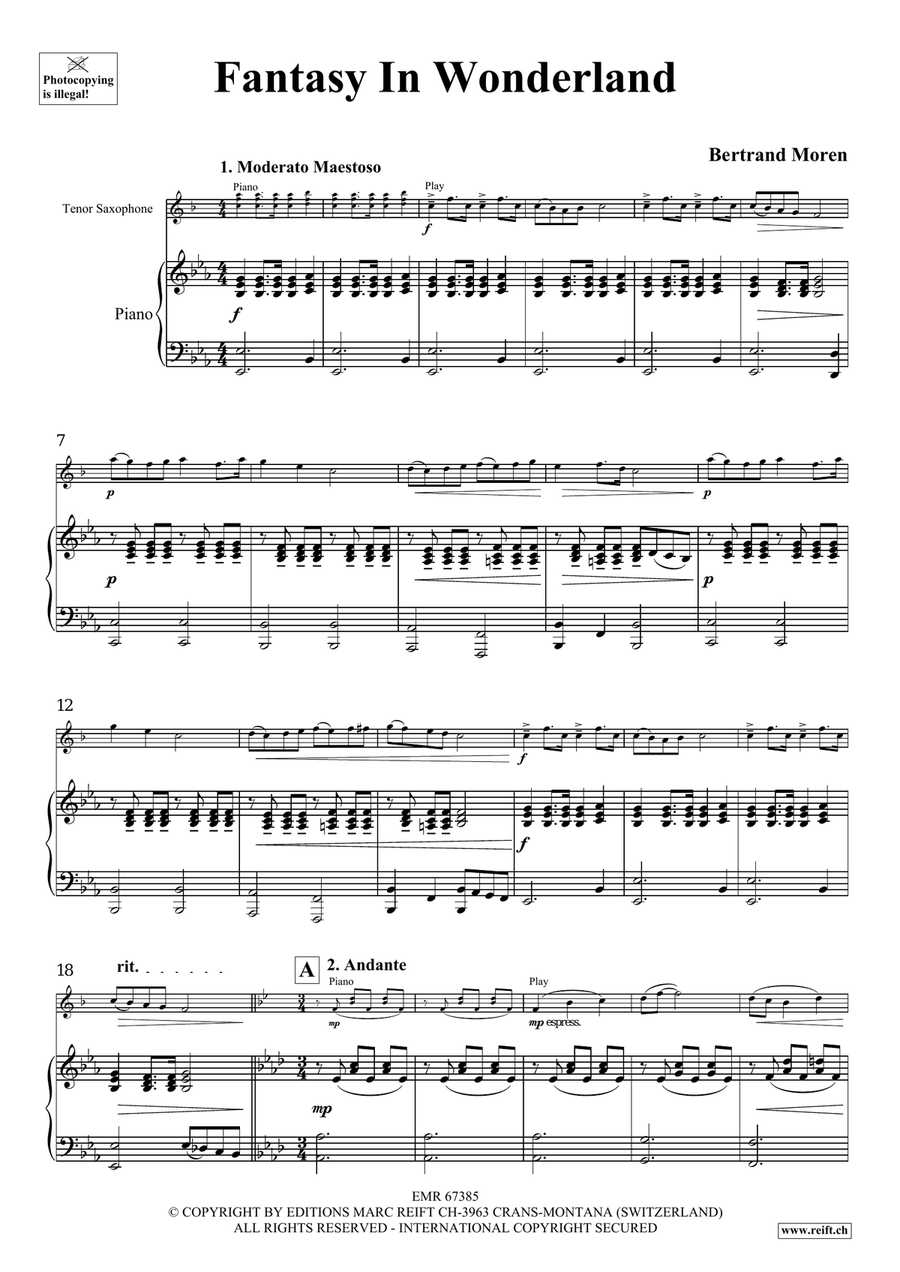 Fantasy In Wonderland Fantasy In Wonderland Tenor Saxophone scores gallery preview page 5