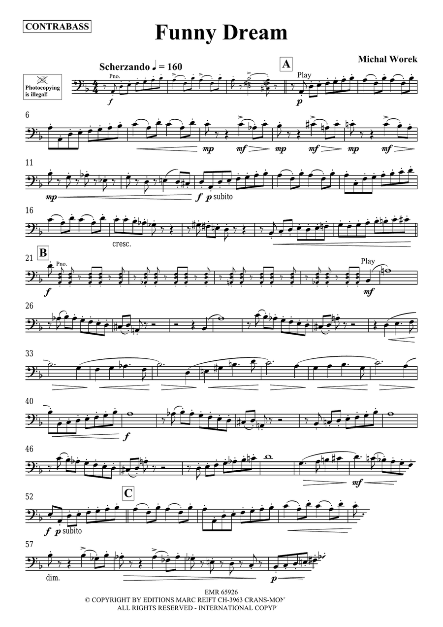 Funny Dream Double Bass - Sheet Music page 3