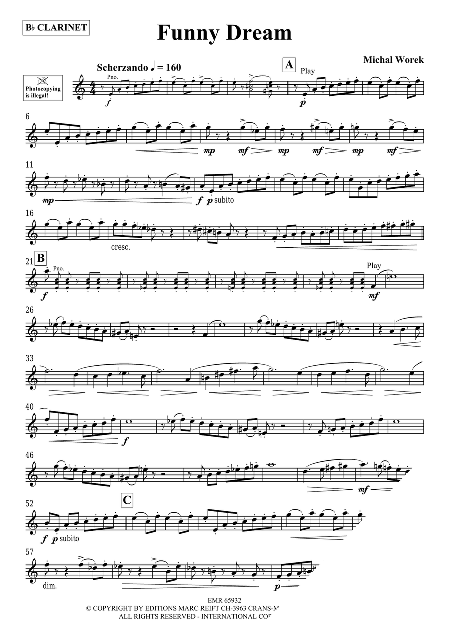 Funny Dream Funny Dream Clarinet Solo scores gallery preview page 3