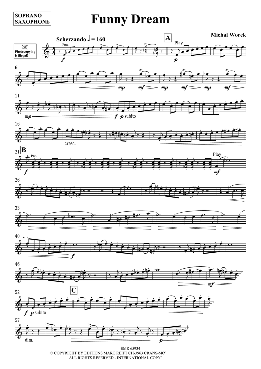 Funny Dream Funny Dream Soprano Saxophone scores gallery preview page 3