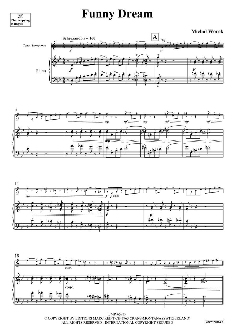 Funny Dream Funny Dream Tenor Saxophone scores gallery preview page 4