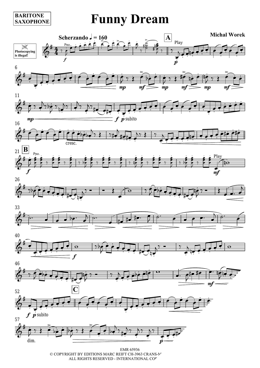 Funny Dream Funny Dream Baritone Saxophone scores gallery preview page 3