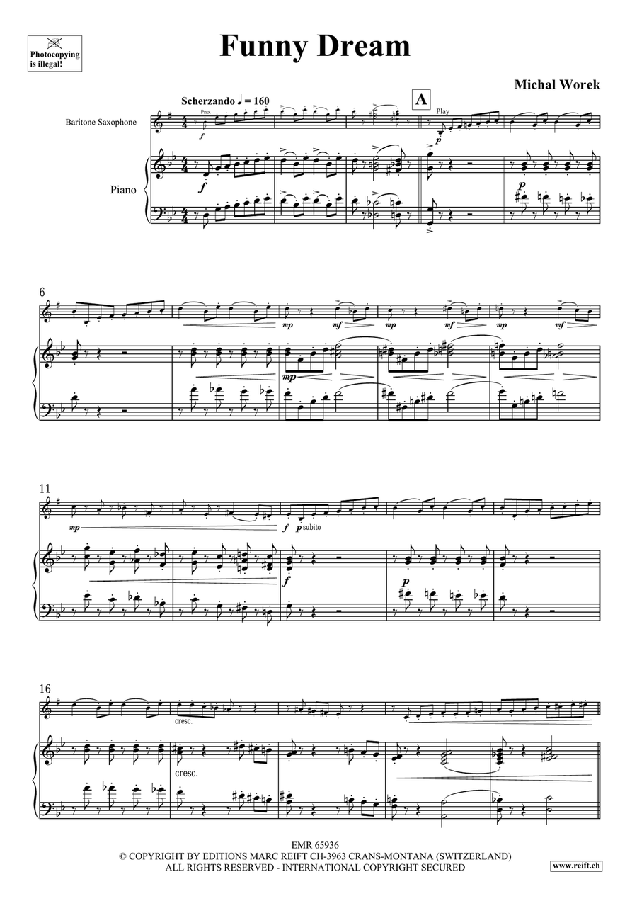Funny Dream Funny Dream Baritone Saxophone scores gallery preview page 4