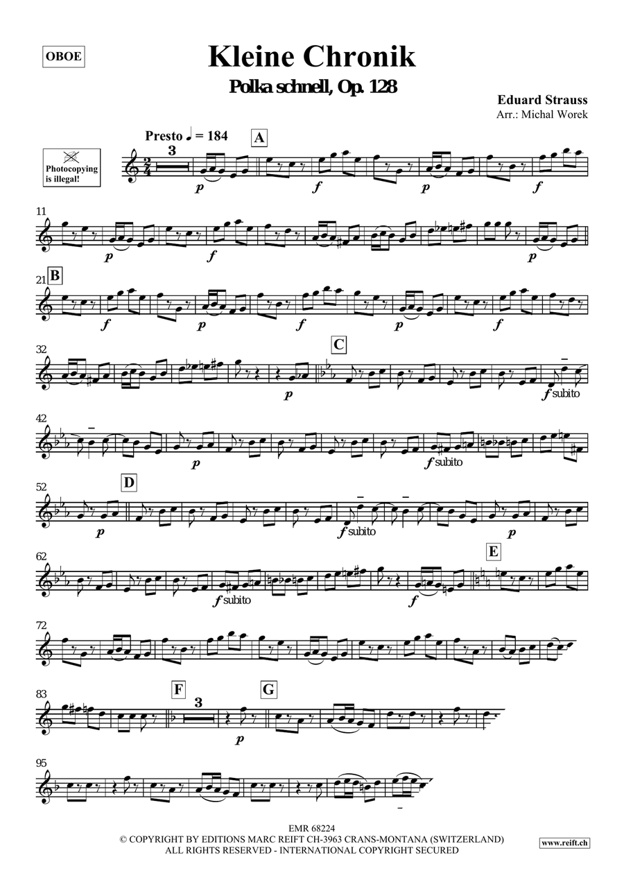 Kleine Chronik by Eduard Strauss Piano Accompaniment - Sheet Music page 3
