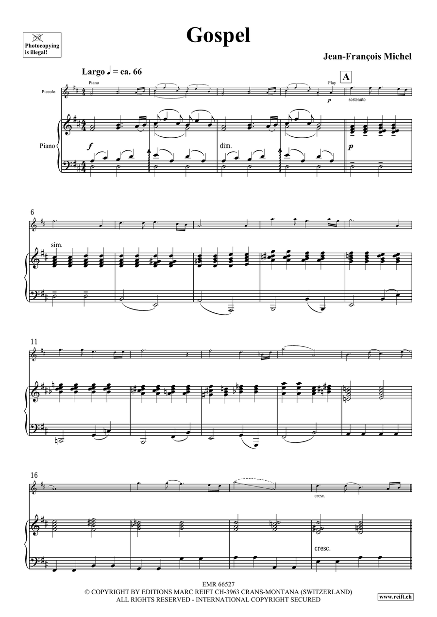 Gospel Gospel Piccolo scores gallery preview page 4
