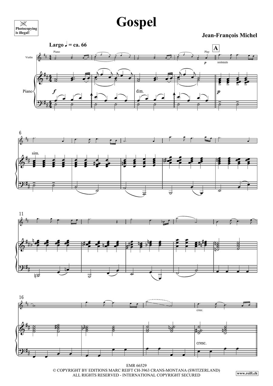 Gospel Gospel Violin Solo scores gallery preview page 4
