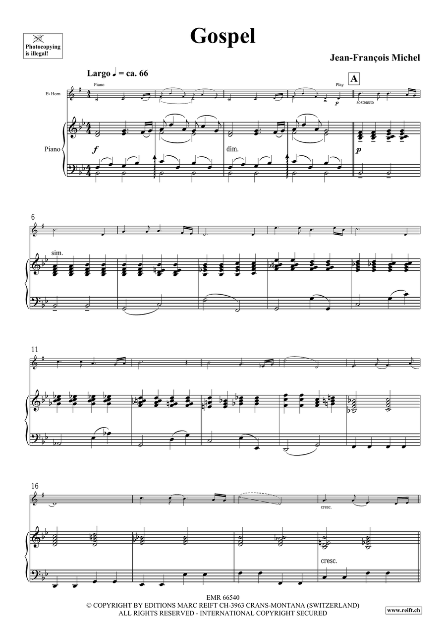 Gospel Gospel Horn scores gallery preview page 4