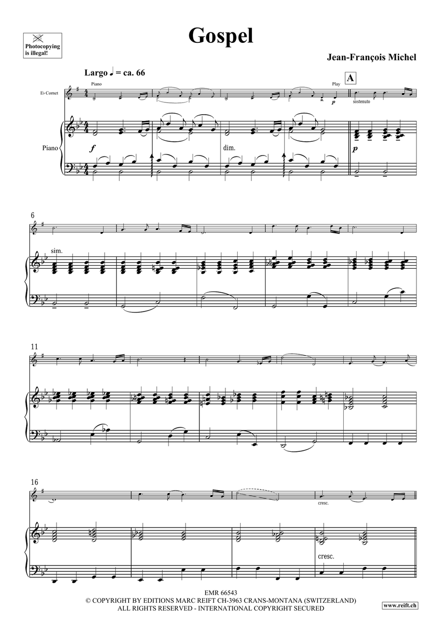 Gospel Gospel Cornet scores gallery preview page 4