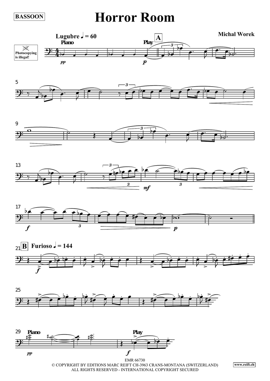 Horror Room Horror Room Bassoon Solo scores gallery preview page 4