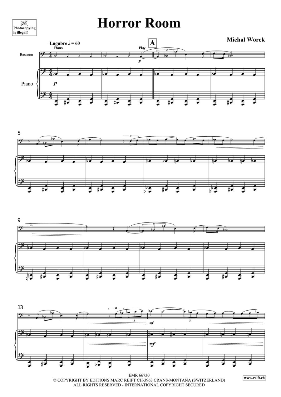 Horror Room Horror Room Bassoon Solo scores gallery preview page 5