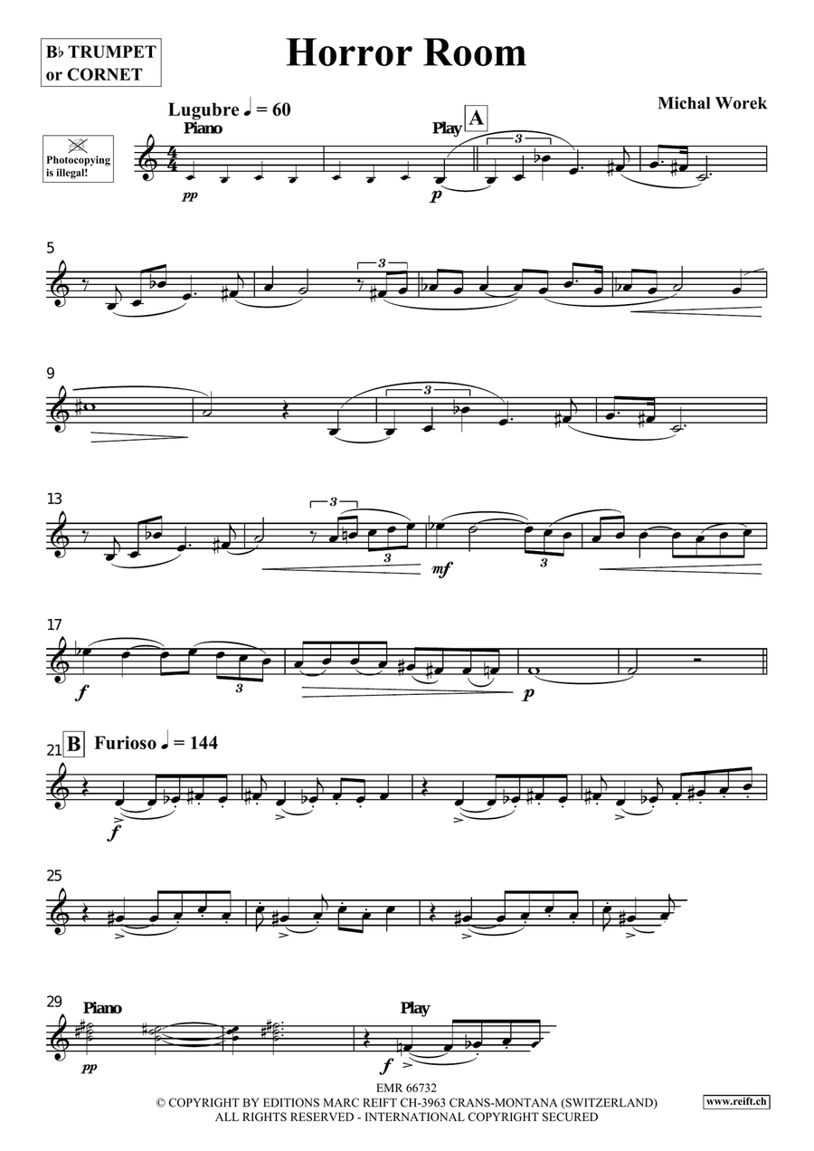 Horror Room Cornet - Sheet Music page 3