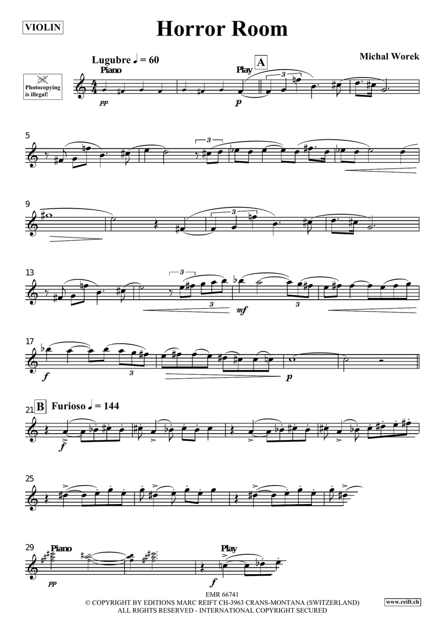 Horror Room Horror Room Violin Solo scores gallery preview page 3