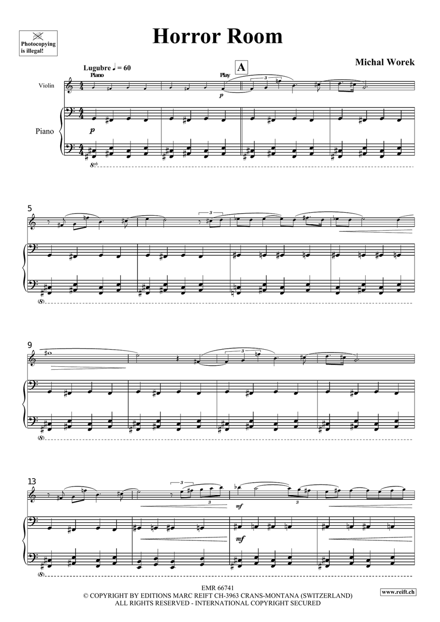 Horror Room Horror Room Violin Solo scores gallery preview page 4