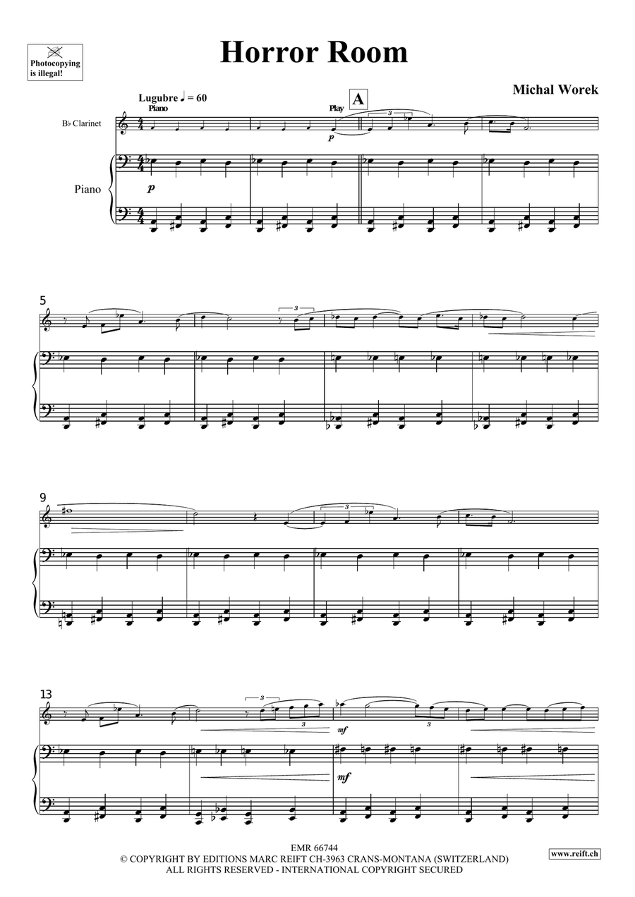 Horror Room Horror Room Clarinet Solo scores gallery preview page 4
