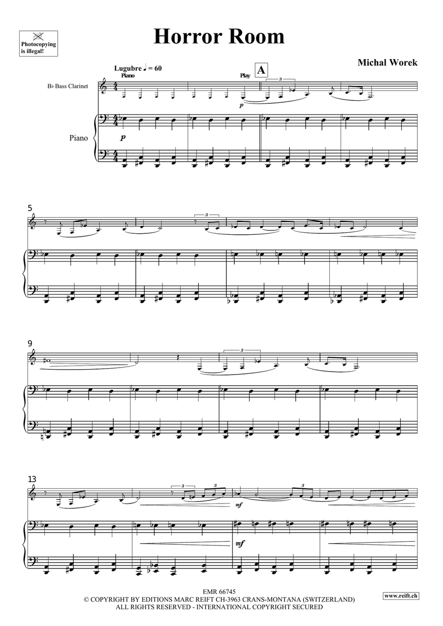 Horror Room Horror Room Bass Clarinet scores gallery preview page 4
