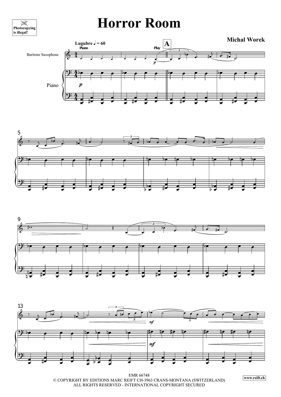 Horror Room Horror Room Baritone Saxophone scores gallery preview page 4
