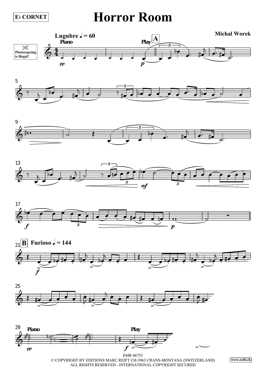 Horror Room Cornet - Sheet Music page 3