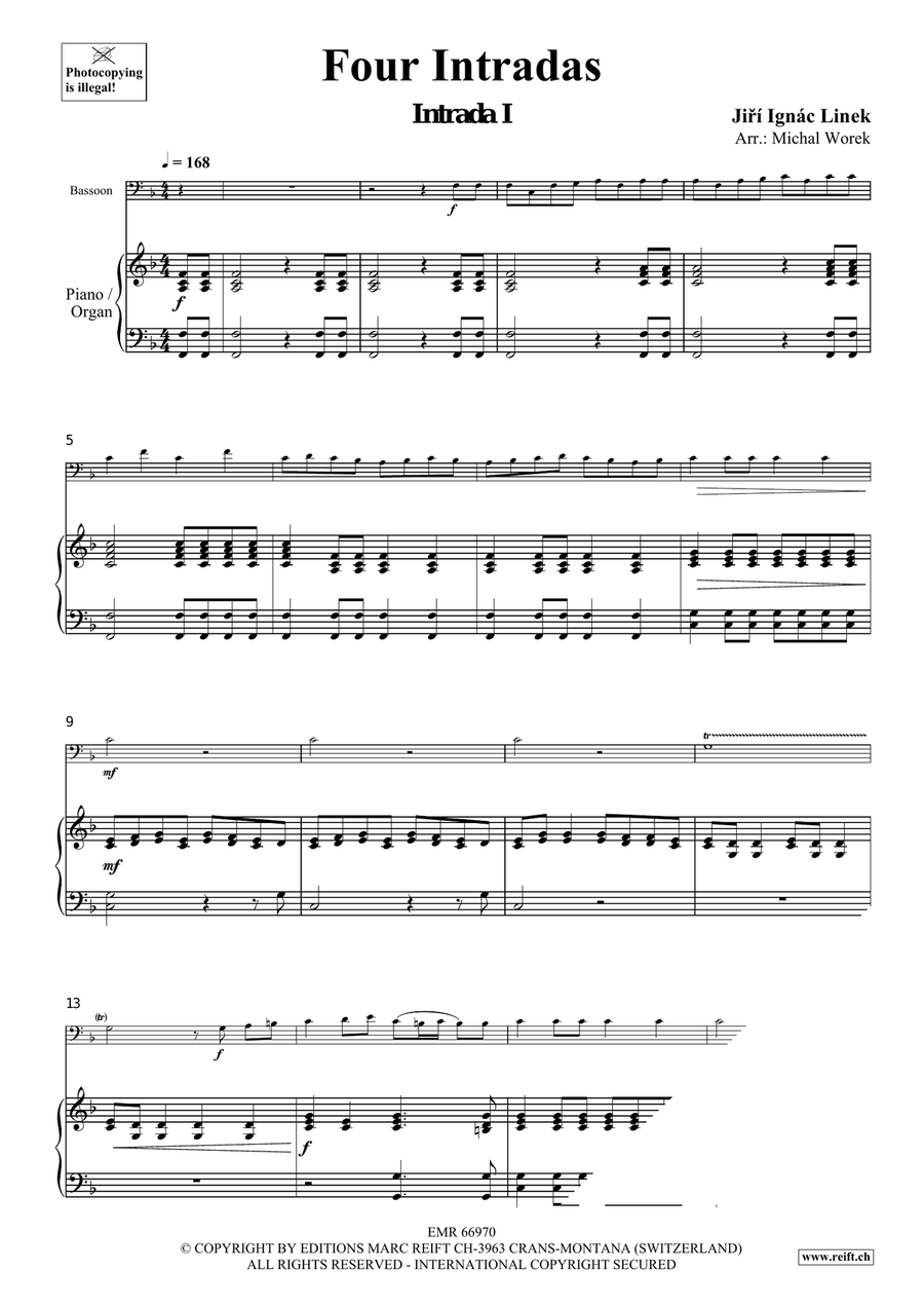 Four Intradas Four Intradas Bassoon Solo scores gallery preview page 4