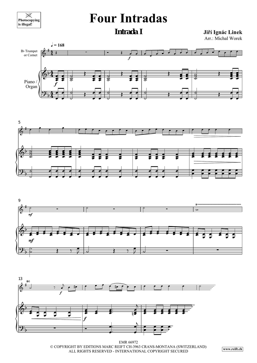 Four Intradas Four Intradas Cornet scores gallery preview page 4