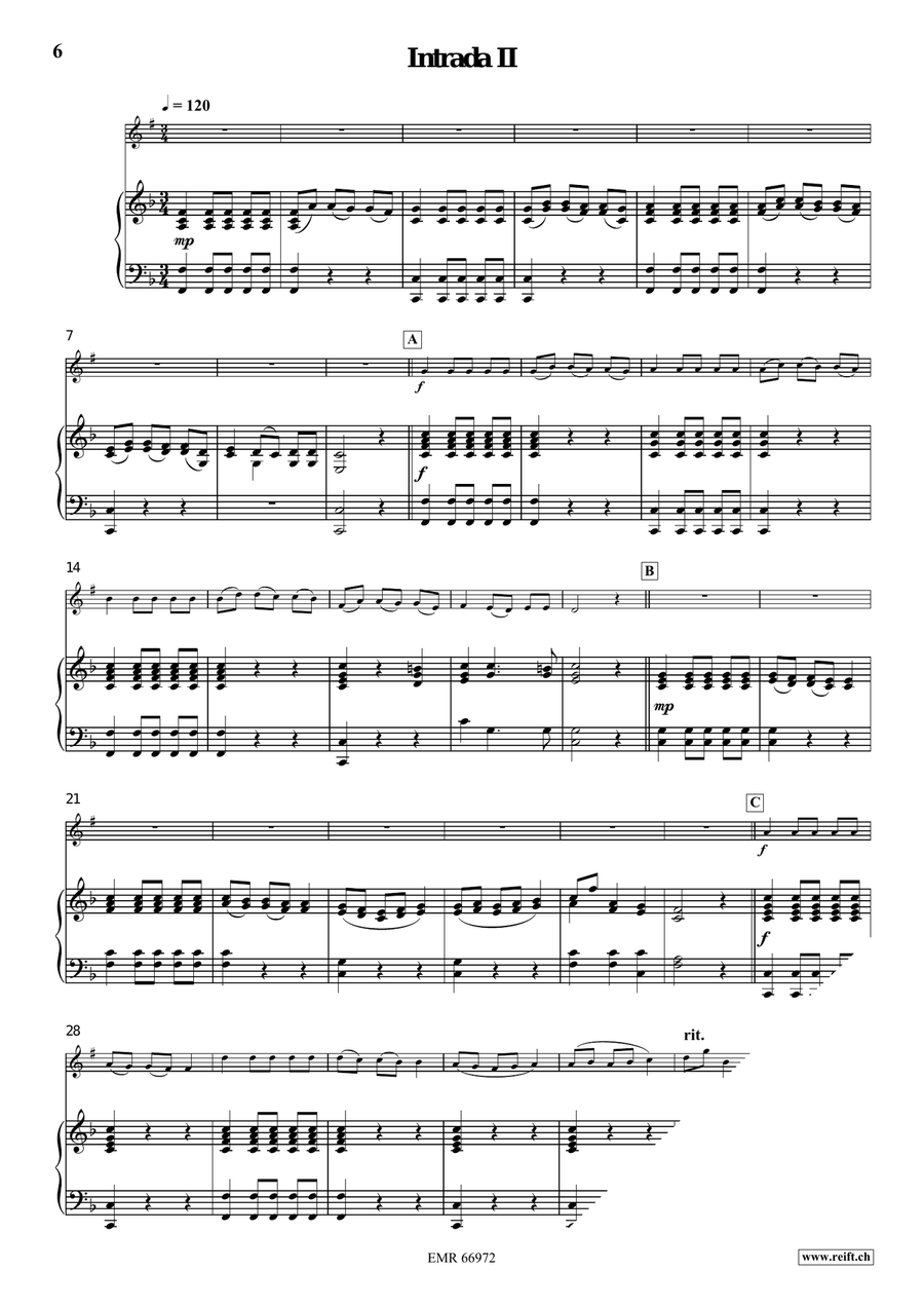 Four Intradas Four Intradas Cornet scores gallery preview page 5