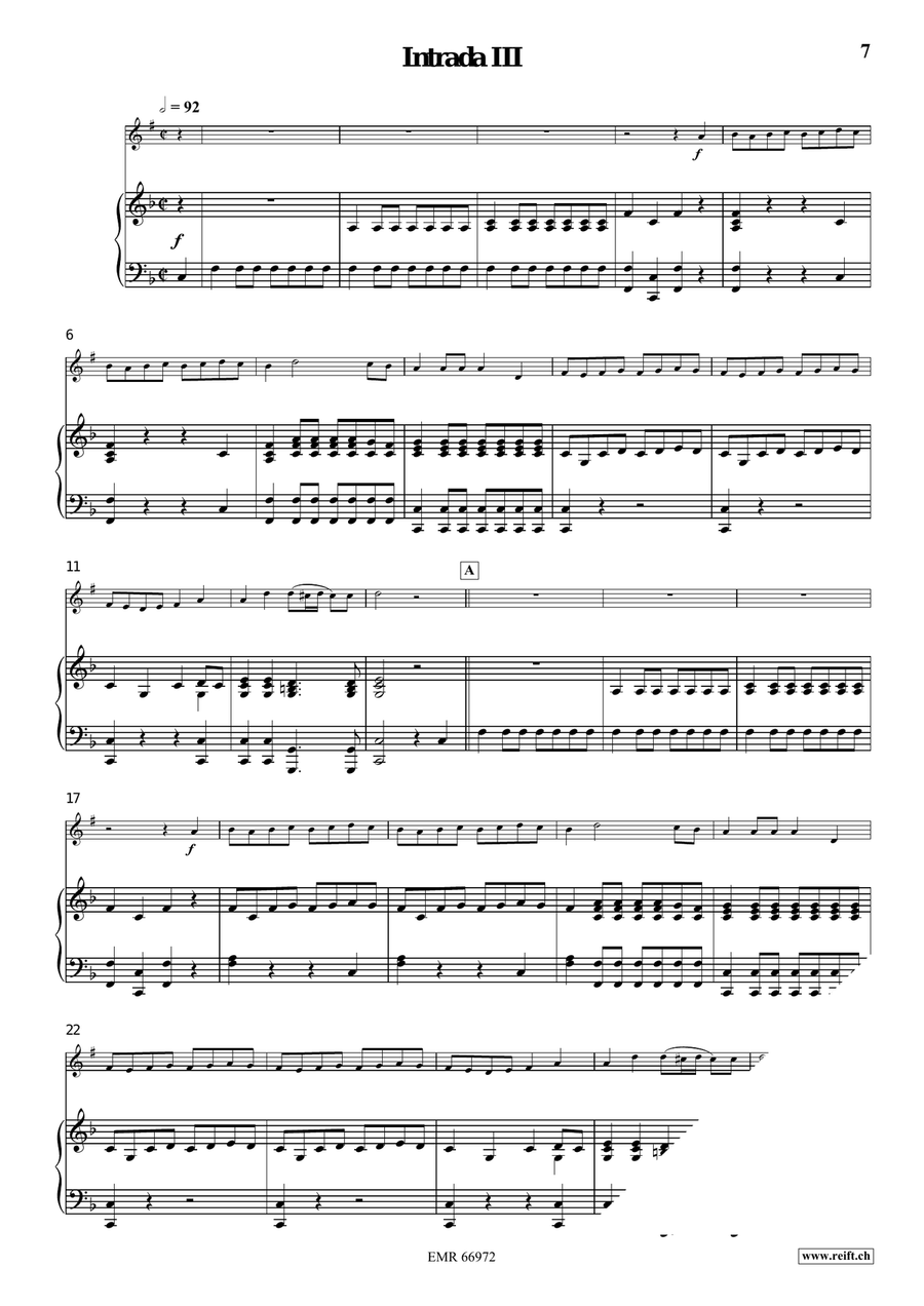 Four Intradas Four Intradas Cornet scores gallery preview page 6