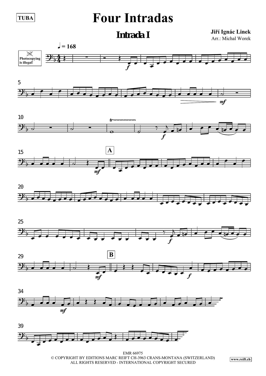 Four Intradas Four Intradas Tuba scores gallery preview page 3