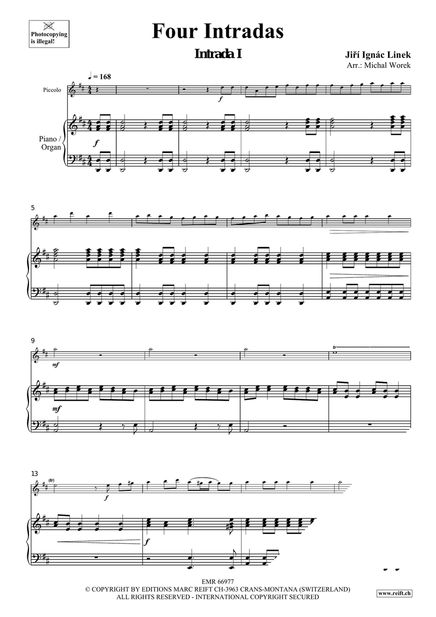Four Intradas Four Intradas Piccolo scores gallery preview page 4