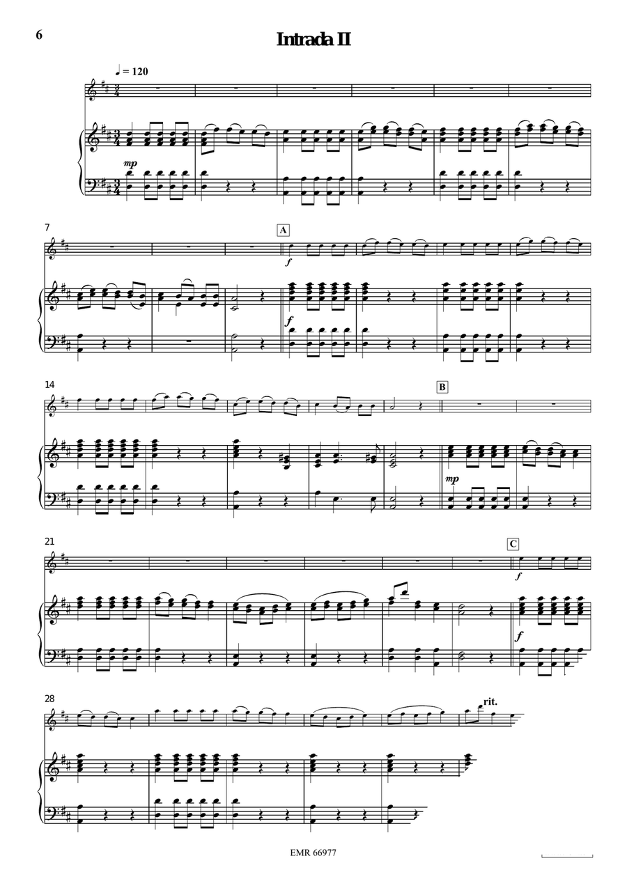 Four Intradas Four Intradas Piccolo scores gallery preview page 5