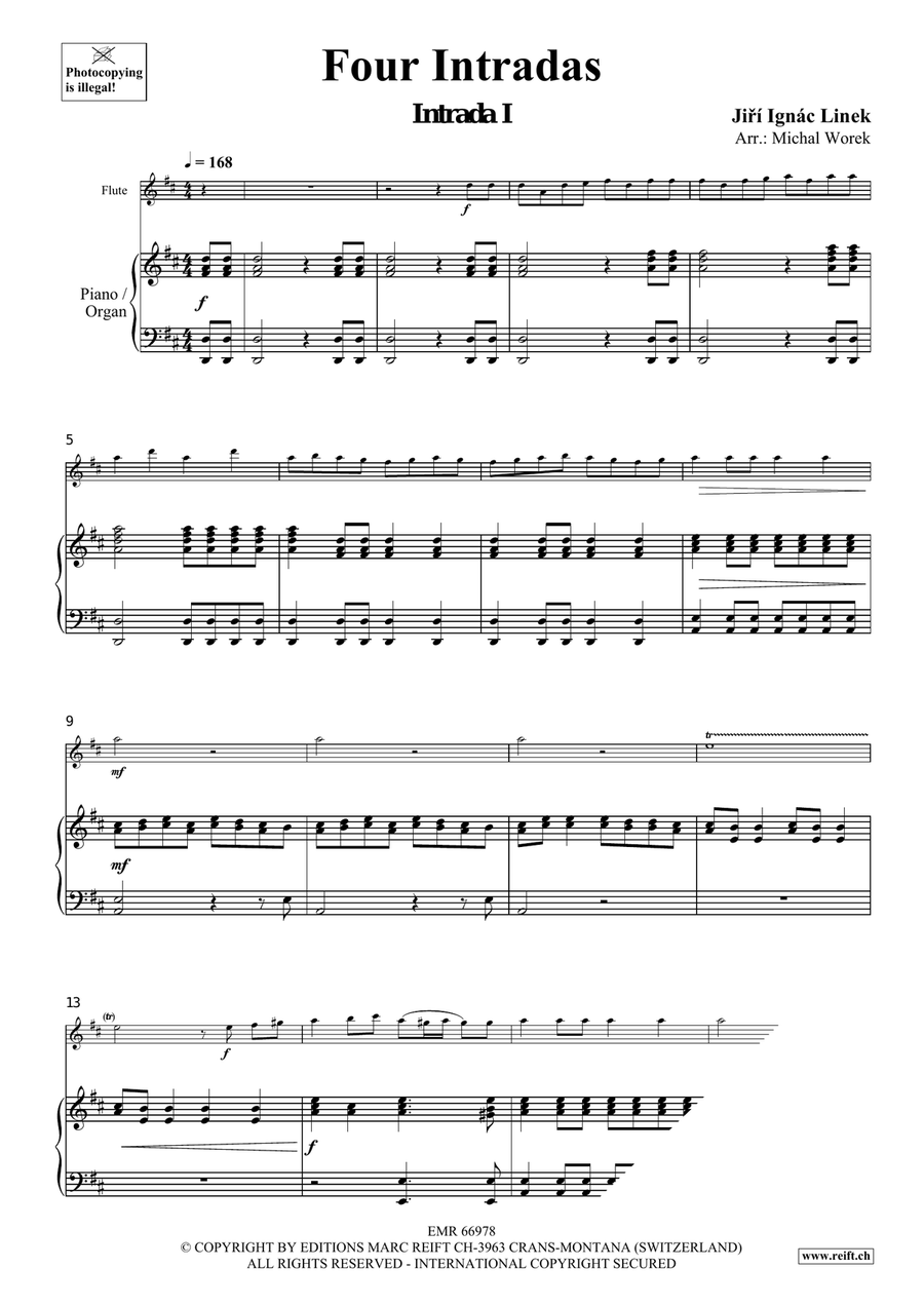 Four Intradas Four Intradas Flute Solo scores gallery preview page 4