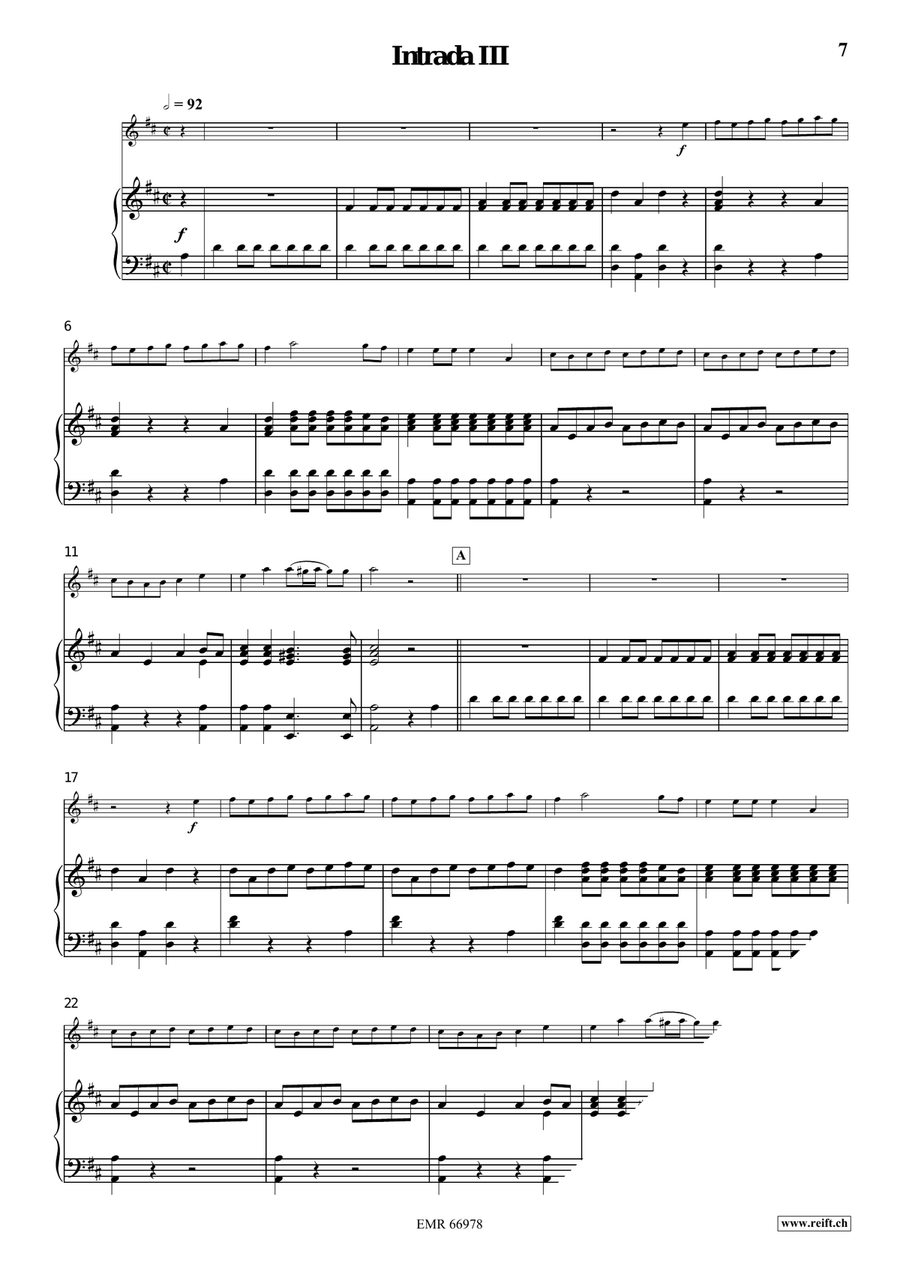 Four Intradas Four Intradas Flute Solo scores gallery preview page 6