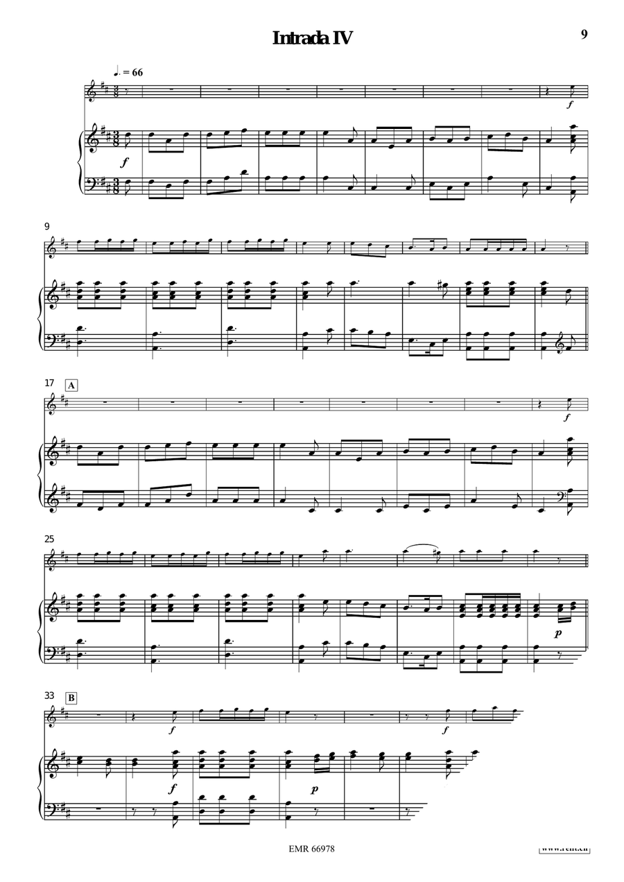 Four Intradas Four Intradas Flute Solo scores gallery preview page 7