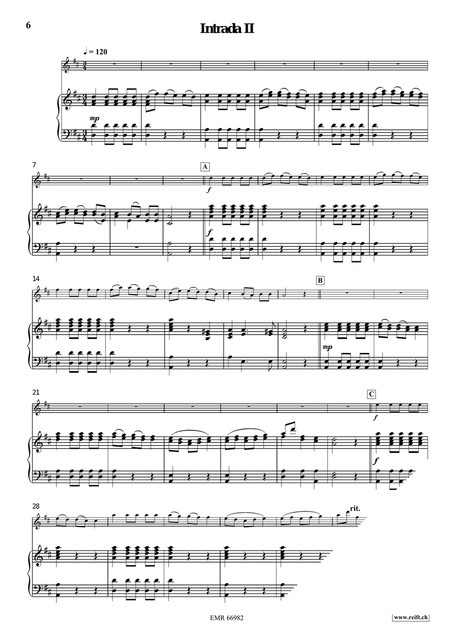 Four Intradas Four Intradas Violin Solo scores gallery preview page 5